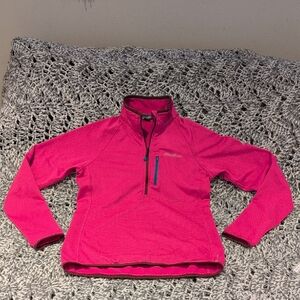 312 - Eddie Bauer, Pink Quarter‑Zip Fleece ✨ Electric Fuchsia •